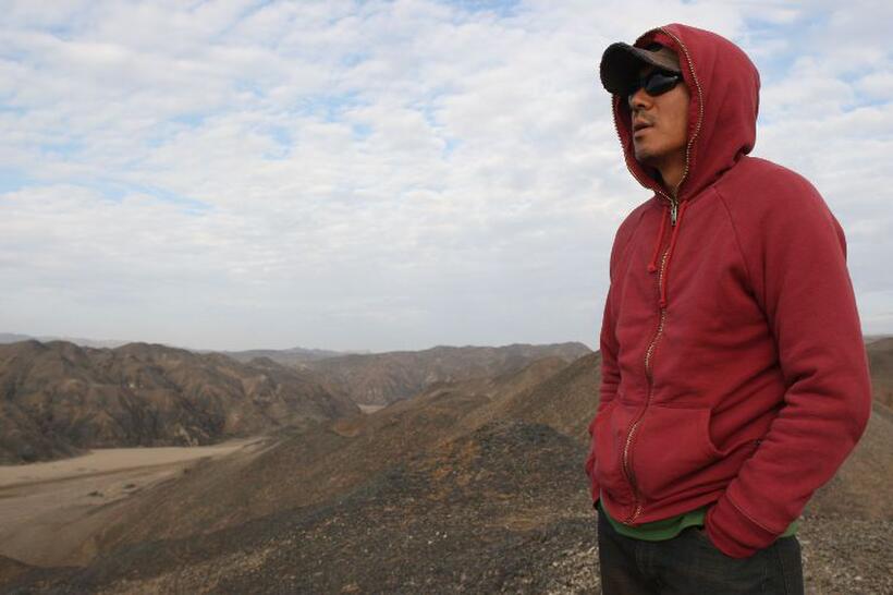Director Kim Jee-Woon on the set of "The Good, the Bad, the Weird."