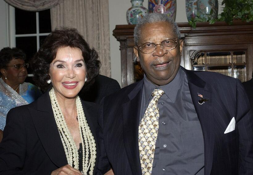 Mary Ann Mobley and B.B. King at the celebration of his 80th birthday.