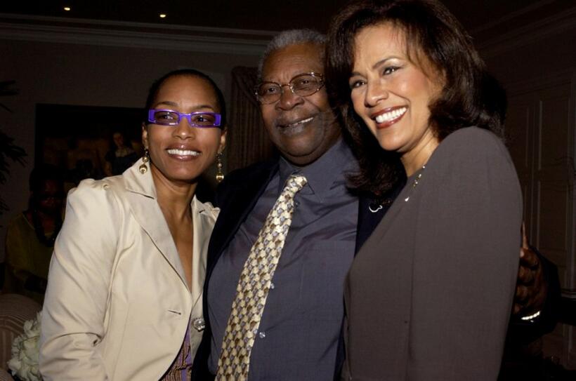 Angela Bassett, B.B. King and Marilyn McCoo at the King's 80th birthday.