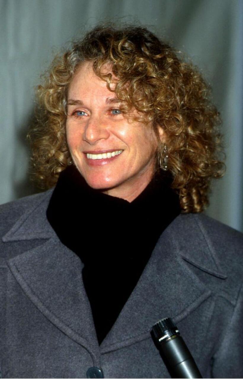 Carole King at the memorial service for Curtis Mayfield.