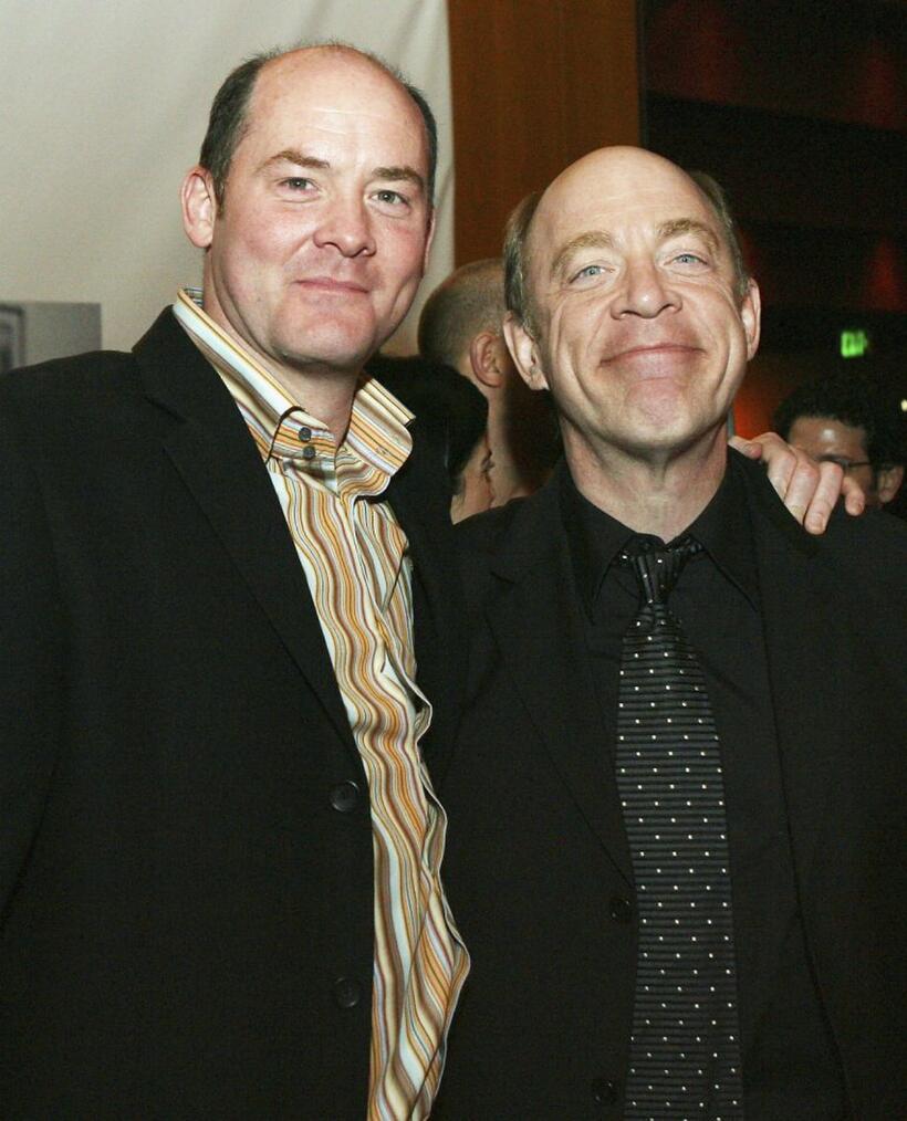 David Koechner and JK Simmons at the afterparty premiere of "Thank You For Smoking."