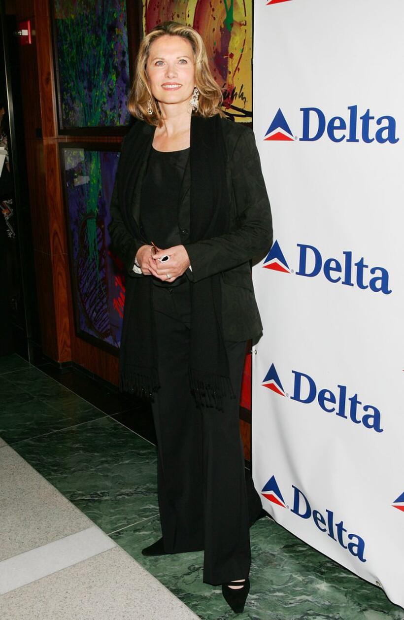 Maud Adams at the celebration of Delta Ailrines' newest international route between New York and London.