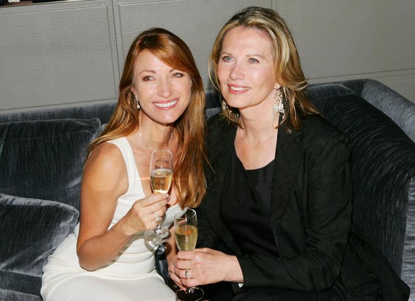 Maud Adams and Jane Seymour at the celebration of Delta Ailrines' newest international route between New York and London.