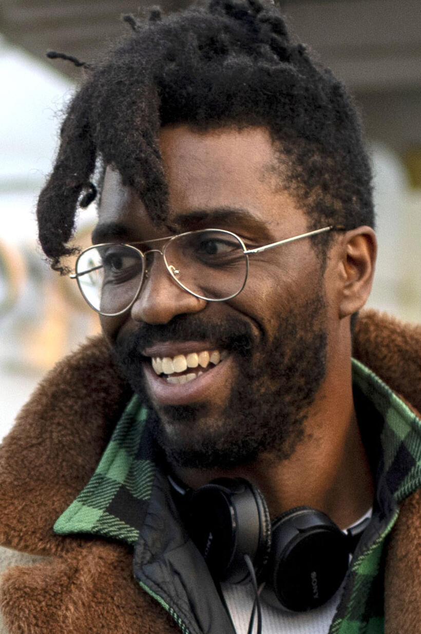 Director Shaka King on the set of "Judas and the Black Messiah".
