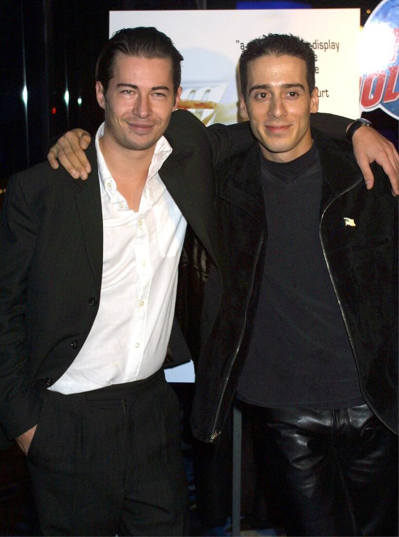 Edoardo Ballerini and Kirk Acevedo at the dinner of the screening of "Dinner Rush."