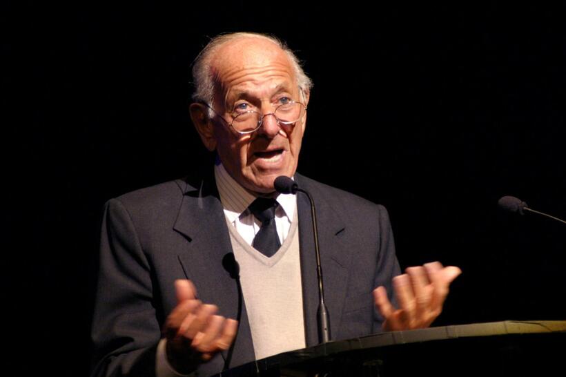 Jack Klugman at the memorial for Tony Randall at Majestic Theater.