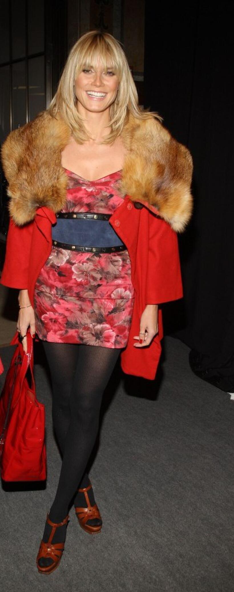 Heidi Klum at the Heart Truth's Red Dress Collection fashion show.