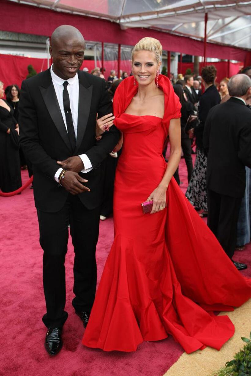 Seal and Heidi Klum at the 80th Annual Academy Awards.