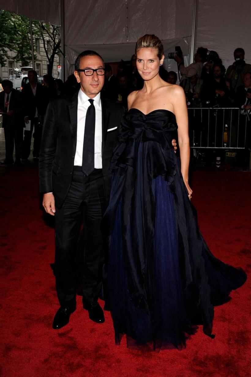 Gilles Mendel and Heidi Klum at the "The Model as Muse: Embodying Fashion" Costume Institute Gala.