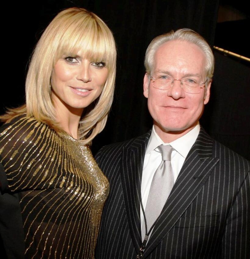 Heidi Klum and Tim Gunn at the "Project Runway" Season 4 Fall 2008 fashion show.
