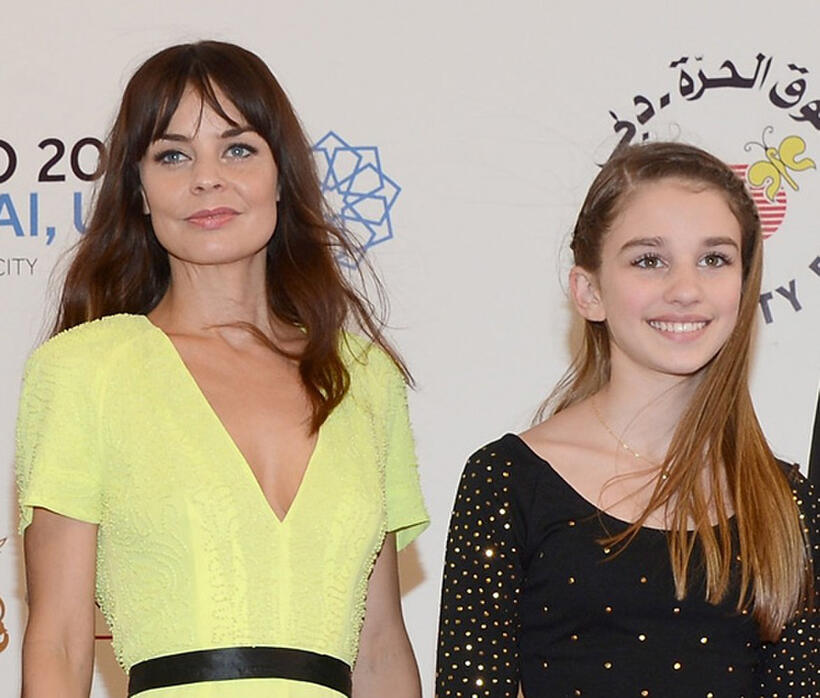Agnes Kittelsenn and guest at the premiere of "Journey to the Christmas Star" during the 9th Annual Dubai International Film Festival.