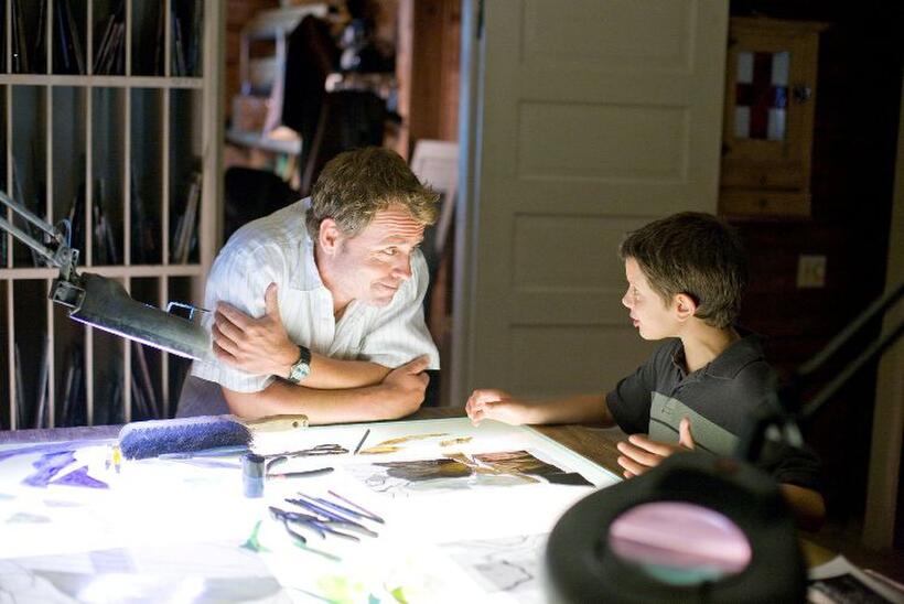 Greg Kinnear and Bobby Coleman in "The Last Song."