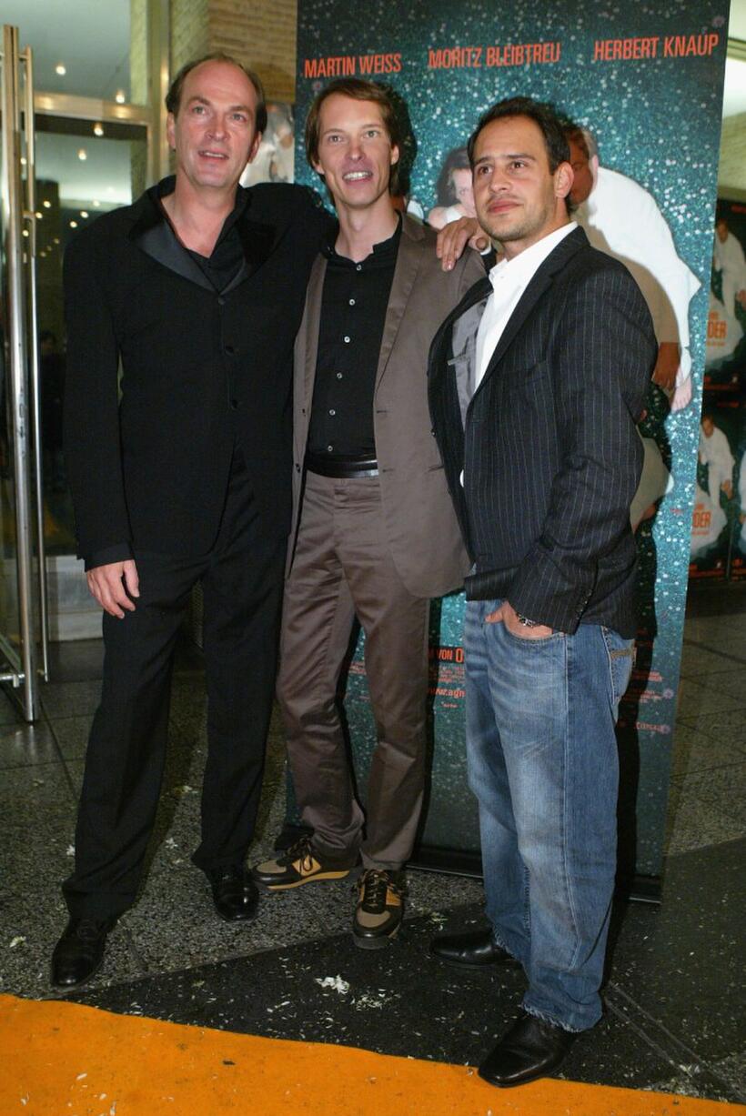 Herbert Knaup, Martin Weiss and Moritz Bleibtreu at the premiere of "Agnes Und Seine Brueder."