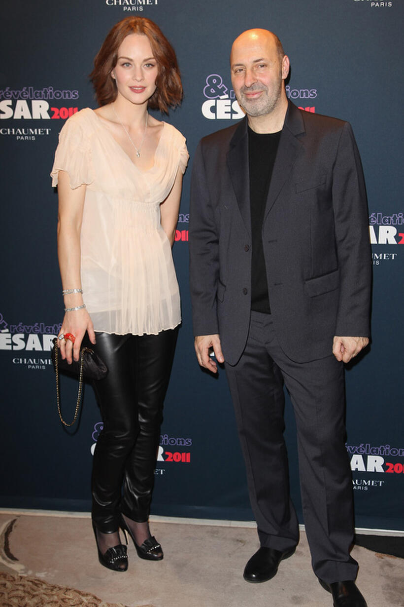 Raphaelle Agogue and Cedric Klapisch at the Chaumet's Cocktail party for Cesar's Revelations 2011 in Paris.