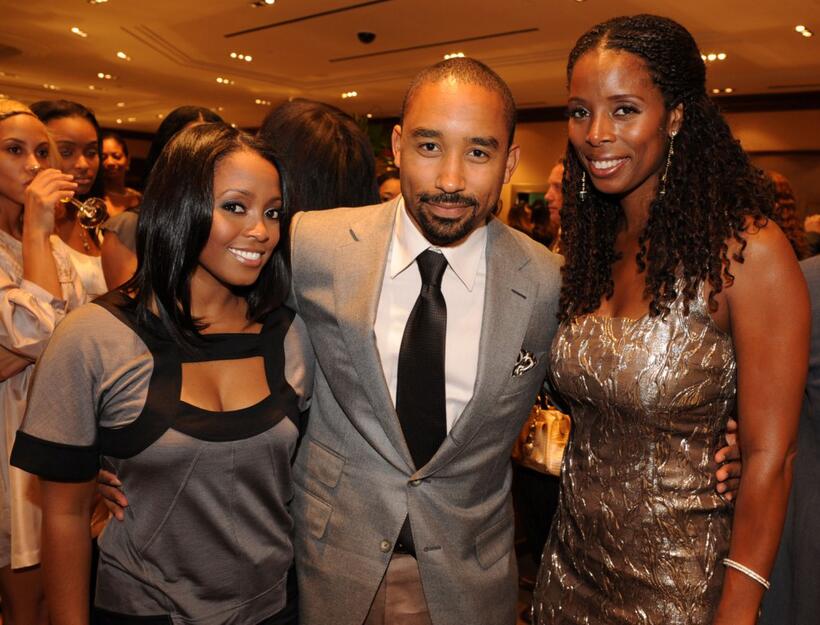 Keshia Knight Pulliam, Johnta Austin and Tasha Smith at the launch of the U-Cast Podcast series.