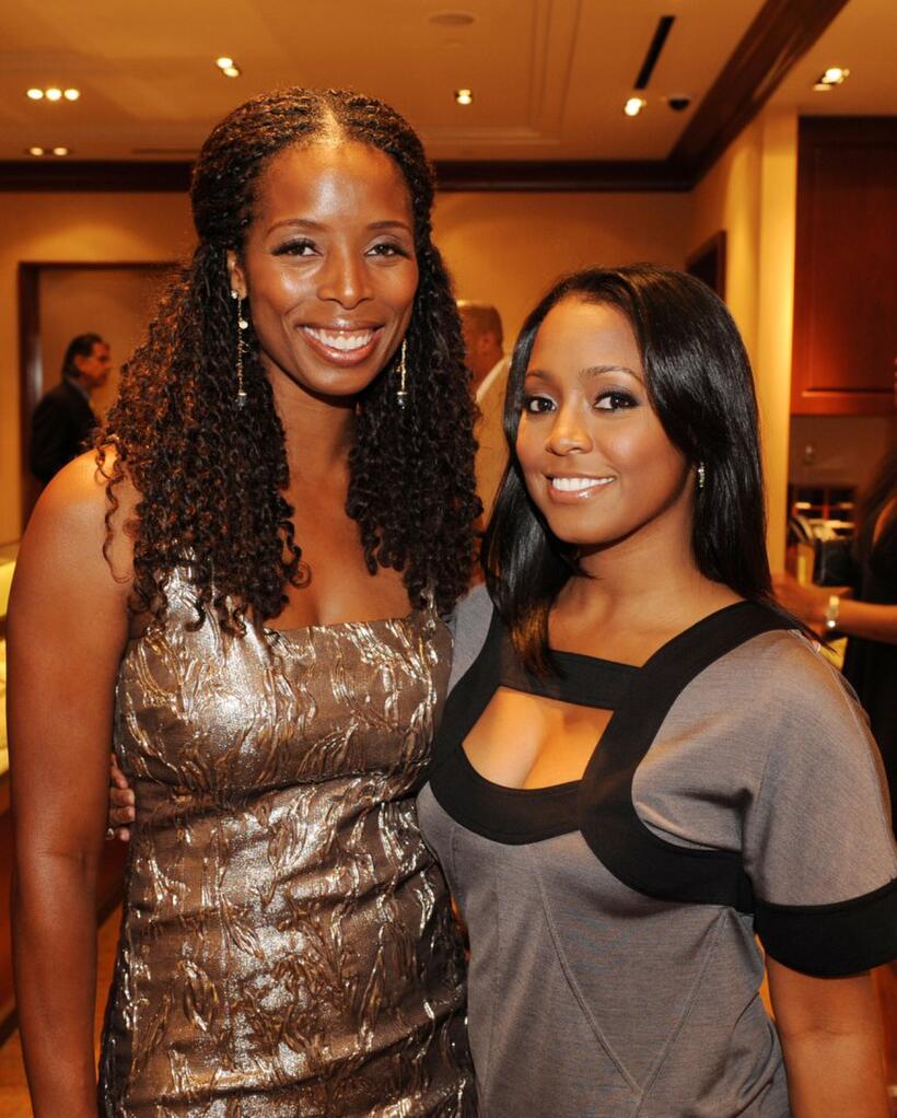 Tasha Smith and Keshia Knight Pulliam at the launch of the U-Cast Podcast series.