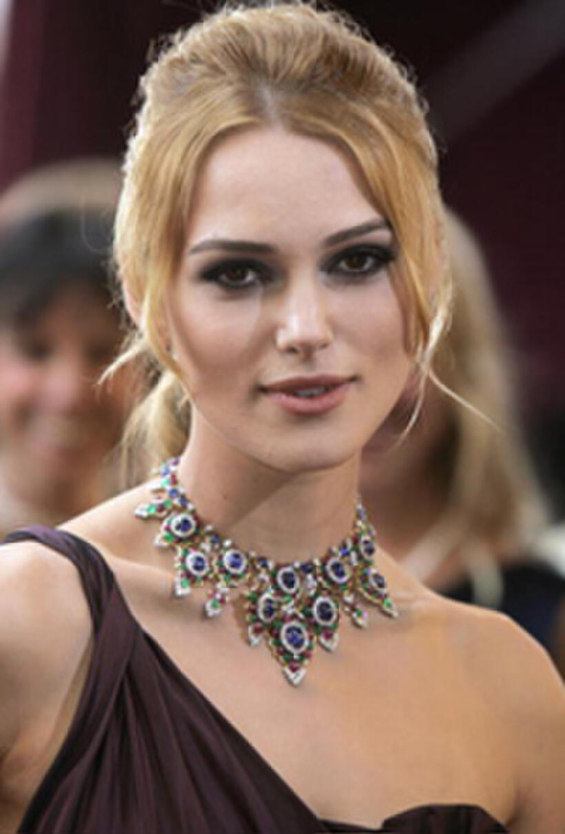Keira Knightley at the 78th Annual Academy Awards. 