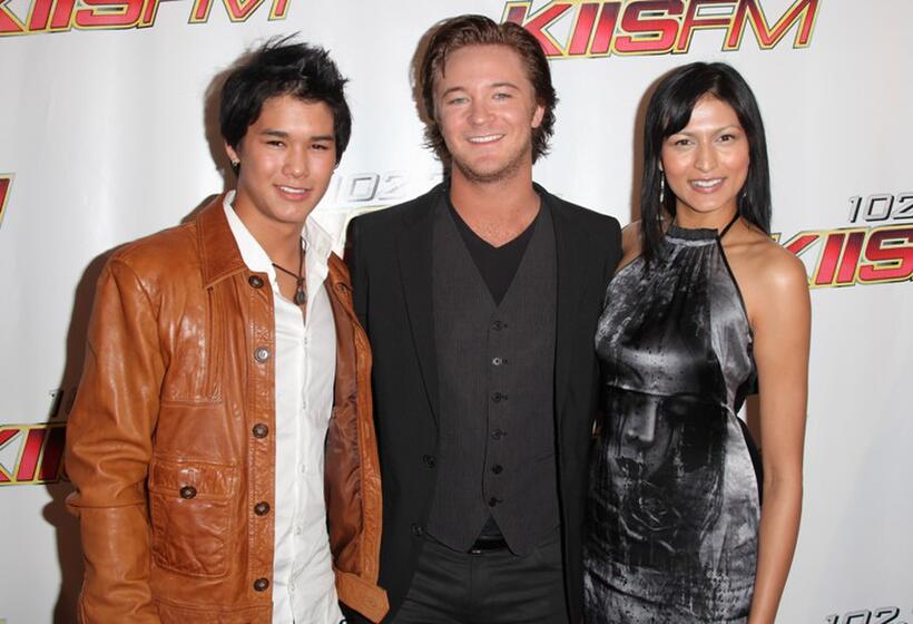 Boo Boo Stewart, Michael Welch and Tinsel Korey at the KIIS FM's Wango Tango 2010.