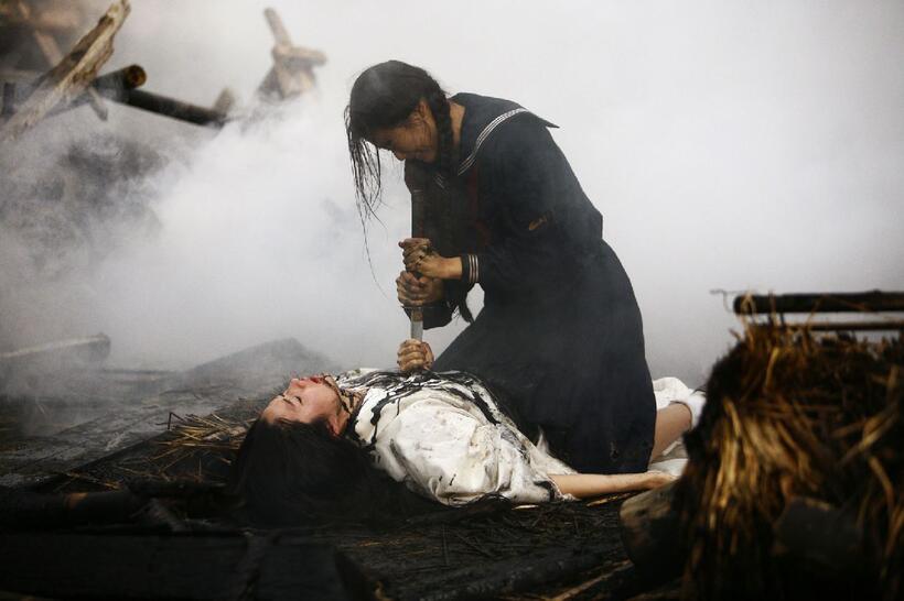 Koyuki as Onigen and Gianna as Saya in "Blood: The Last Vampire."