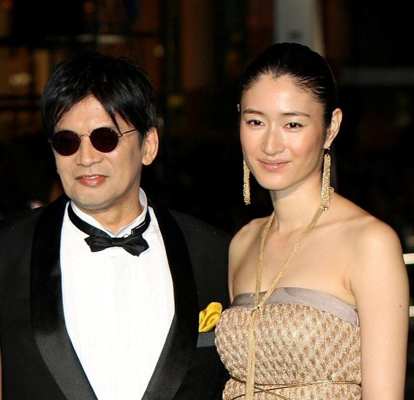 Yoshimitsu Morita and Koyuki at the 22nd Tokyo International Film Festival Opening Ceremony.