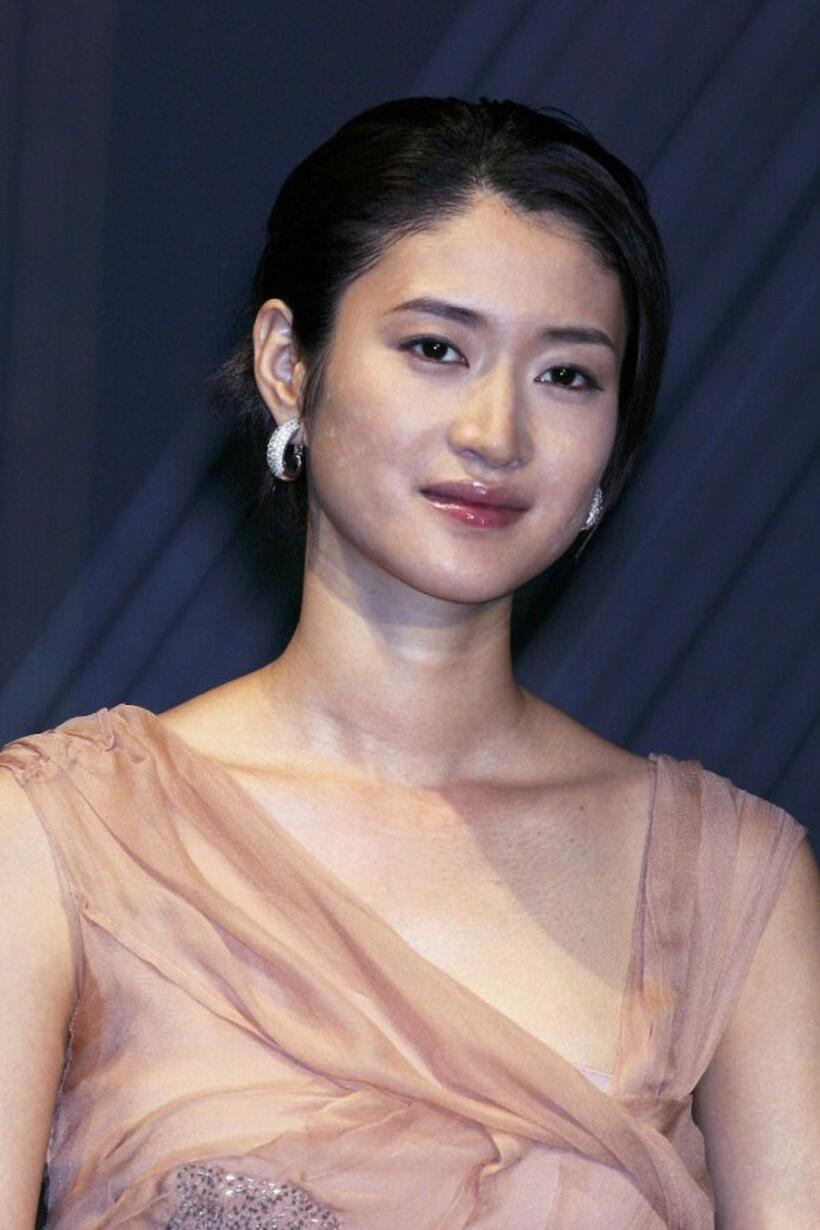 Koyuki at the press conference of "Last Samurai."