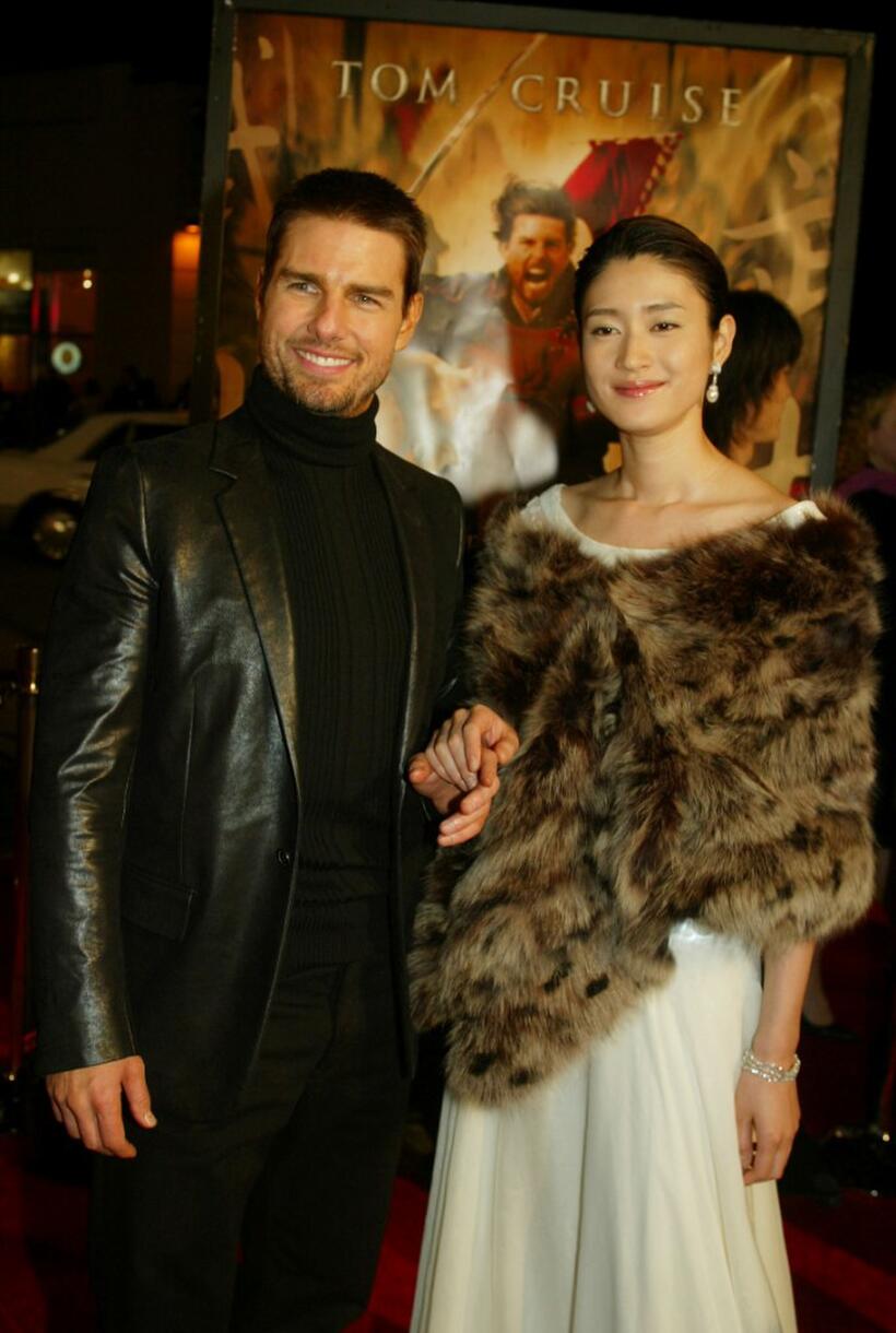 Tom Cruise and Koyuki at the premiere of "The Last Samurai."