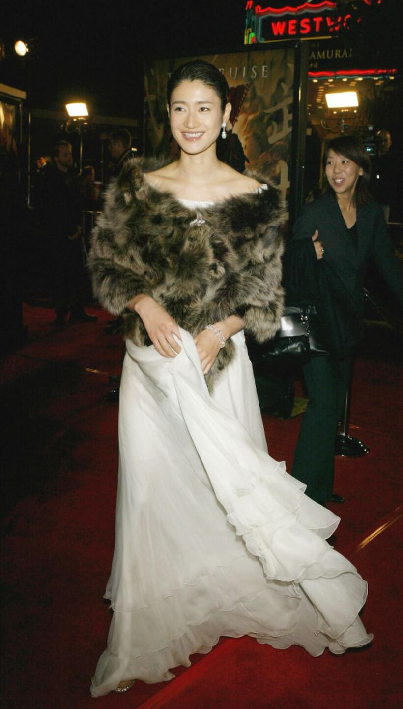 Koyuki at the premiere of "The Last Samurai."