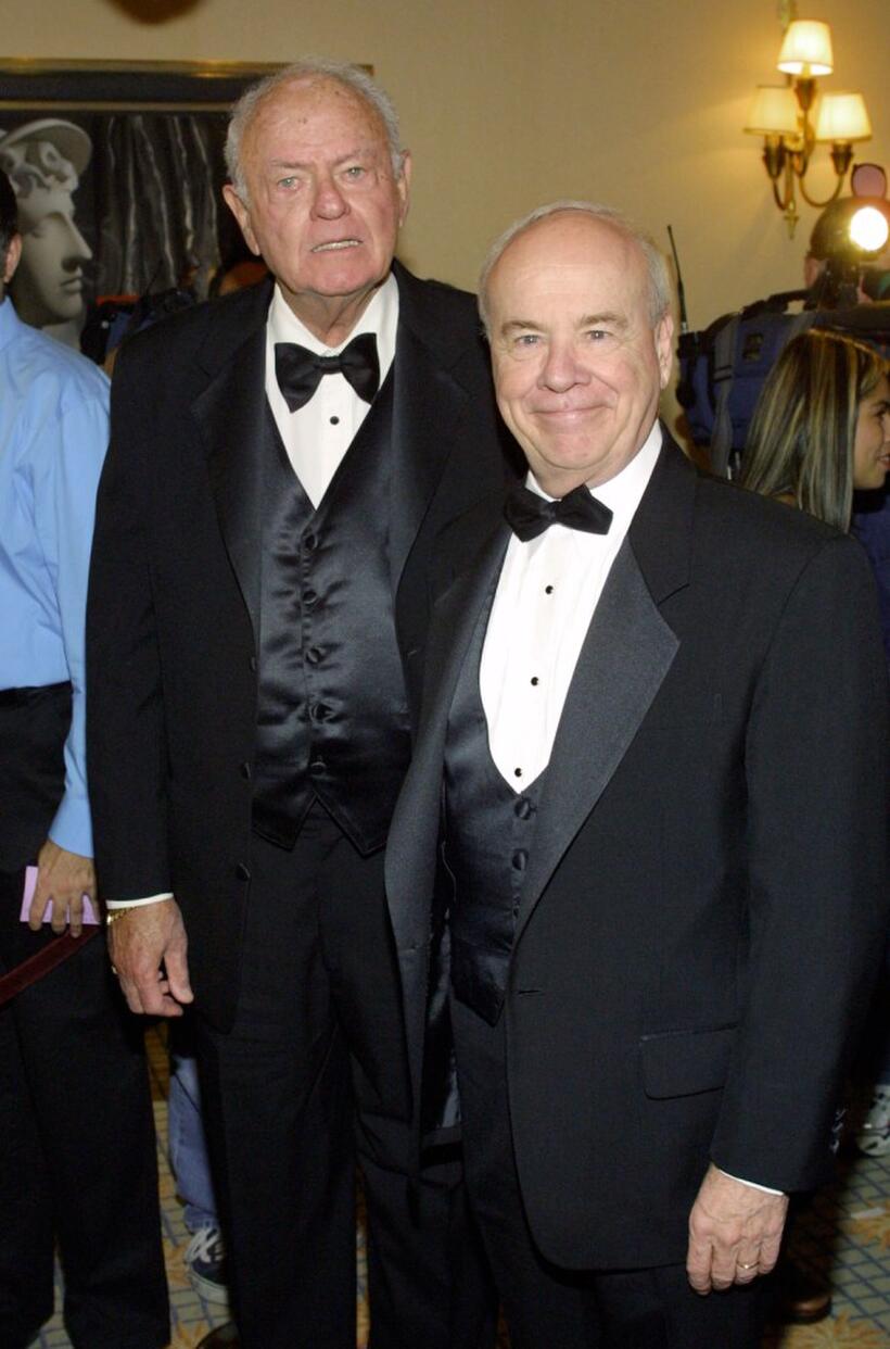Harvey Korman and Tim Conway at the Academy Of Television Arts & Sciences.