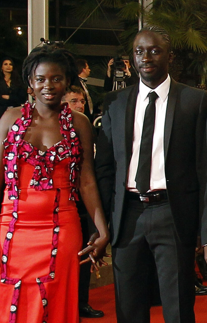 Djeneba Kone and Diouc Koma at the premiere of "Un Homme Qui Crie" during the 63rd Cannes Film Festival.