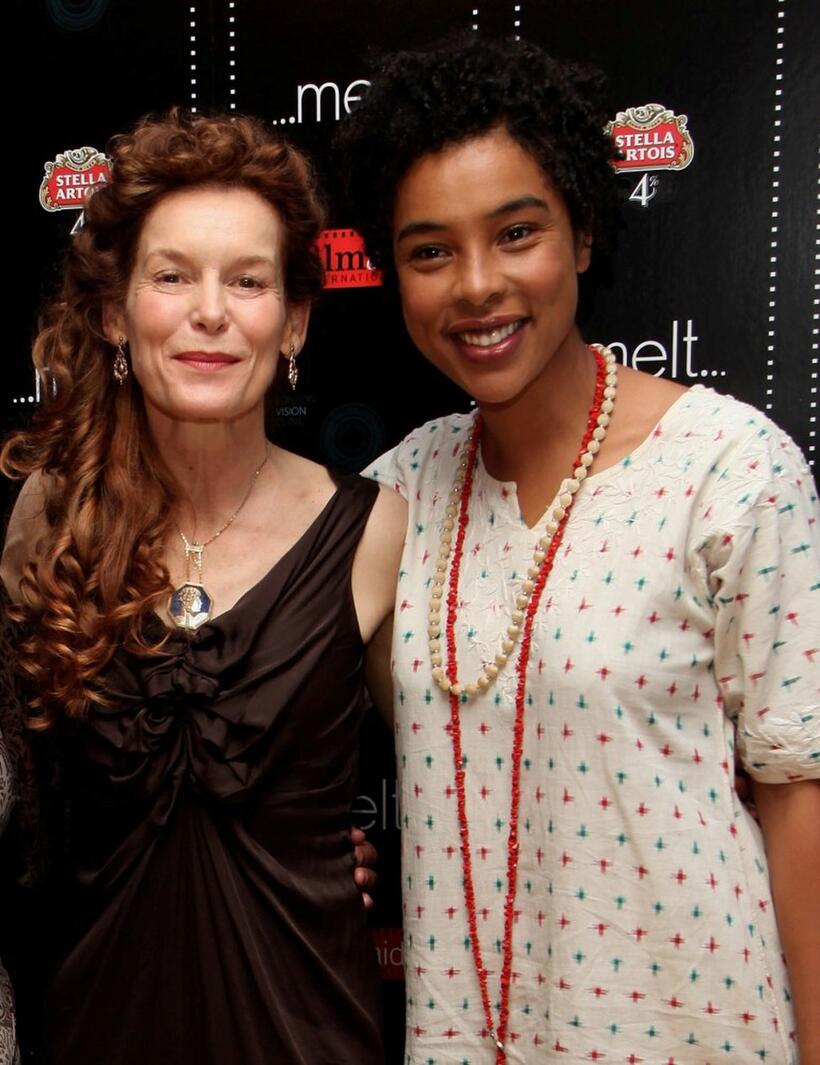 Alice Krige and Sophie Okenedo at the UK premiere of "Skin" in aid of the Filmaid International.