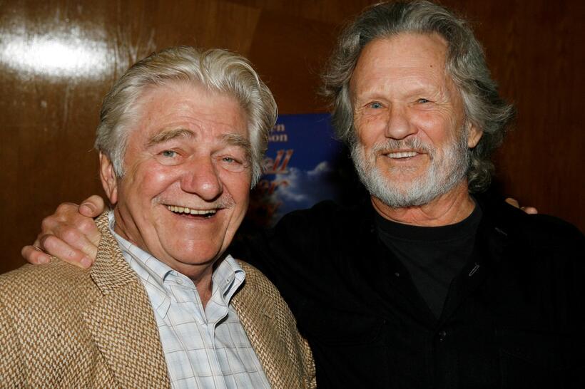 Kris Kristofferson and Seymour Cassel at the premiere of "The Wendell Baker Story".