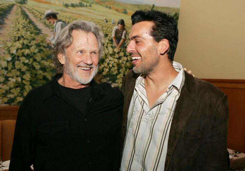 Kris Kristofferson and Oded Fehr at the afterparty for the premiere of "Dreamer" at the Napa Valley Grille.