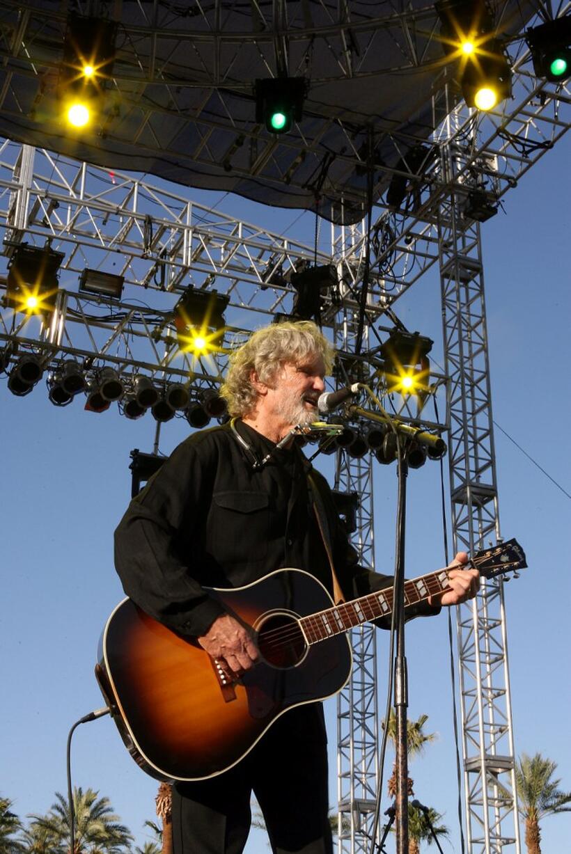 Kris Kristofferson at the performance of Palomino Stage during the Stagecoach Music Festival held at the Empire Polo Field.