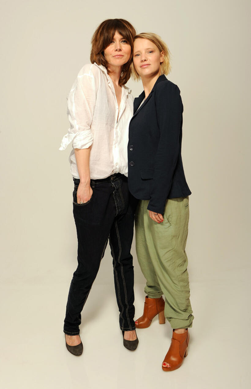 Director Malgoska Szumowska and Joanna Kulig at the portrait session of "Elles" during the day 6 of Tribeca Film Festival 2012 in New York.