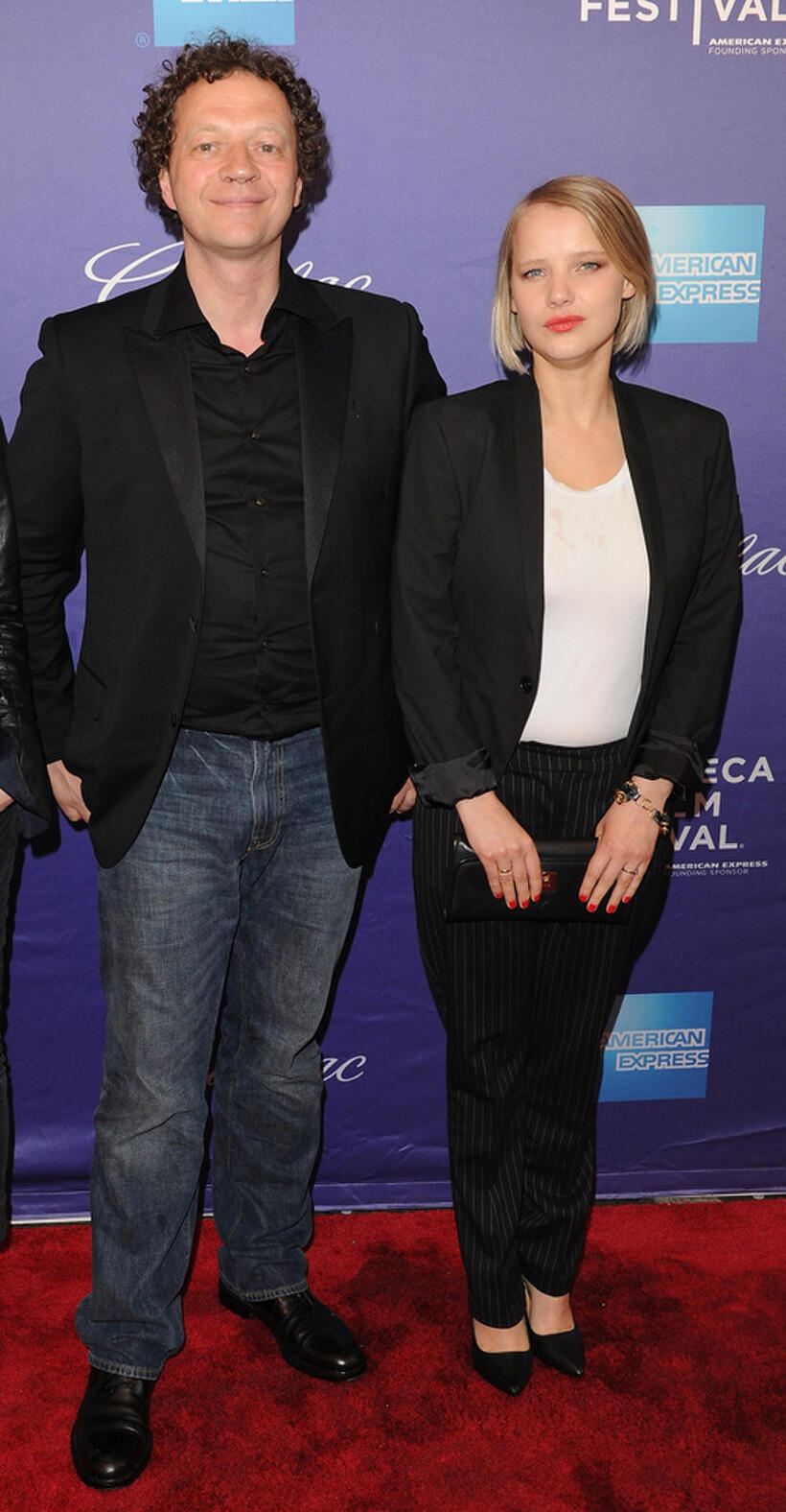 Frederic Boyer and Joanna Kulig at the premiere of "Elles" during the Tribeca Film Festival 2012 in New York.