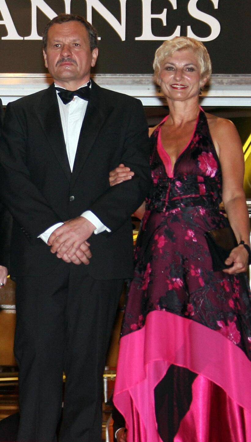 Miroslav Krobot and Guest at the screening of "The Man from London" during the 60th edition of the Cannes Film Festival.