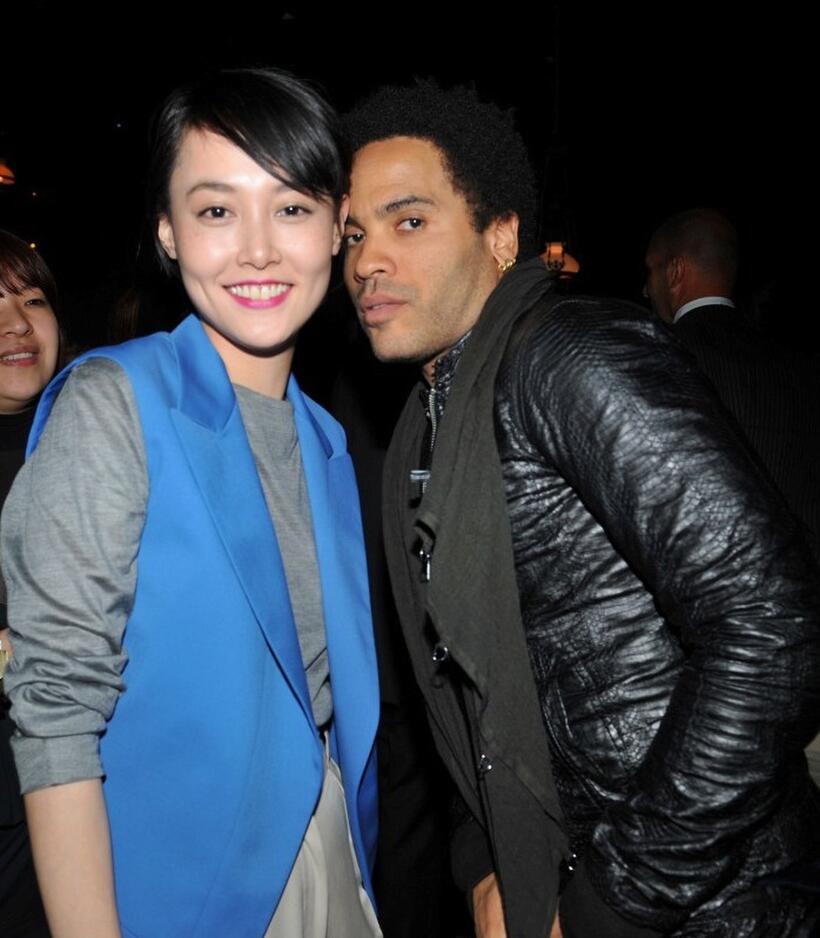 Rinko Kikuchi and Lenny Kravitz at the "The Crossing" gala event.