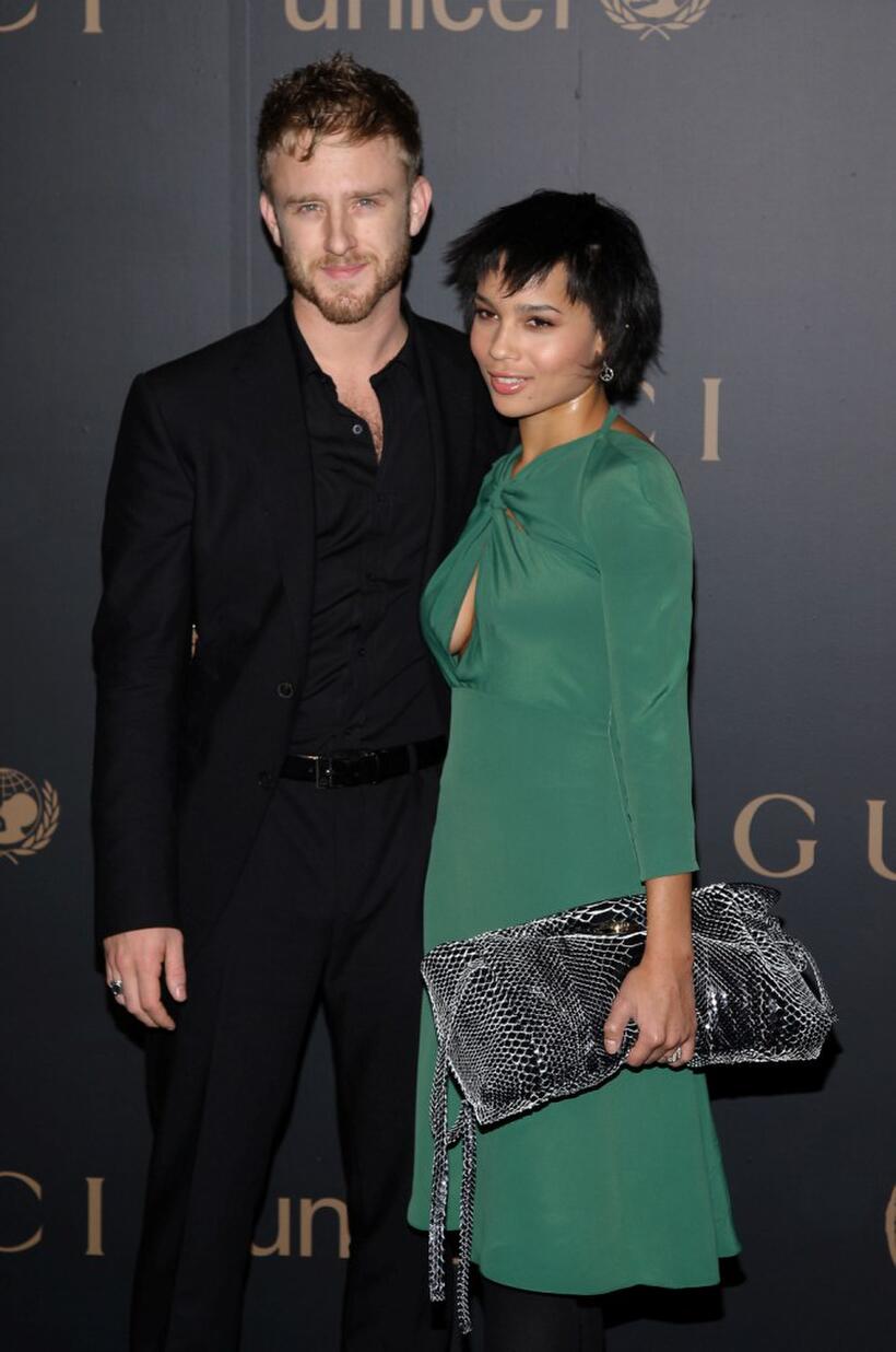 Ben Foster and Zoe Kravitz at the reception to benefit UNICEF hosted by Gucci during the Mercedes-Benz Fashion Week Fall 2008.