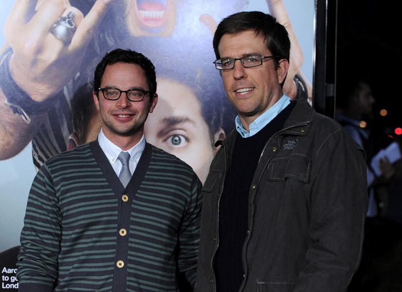 Nick Kroll and Ed Helms at the premiere of "Get Him To The Greek."
