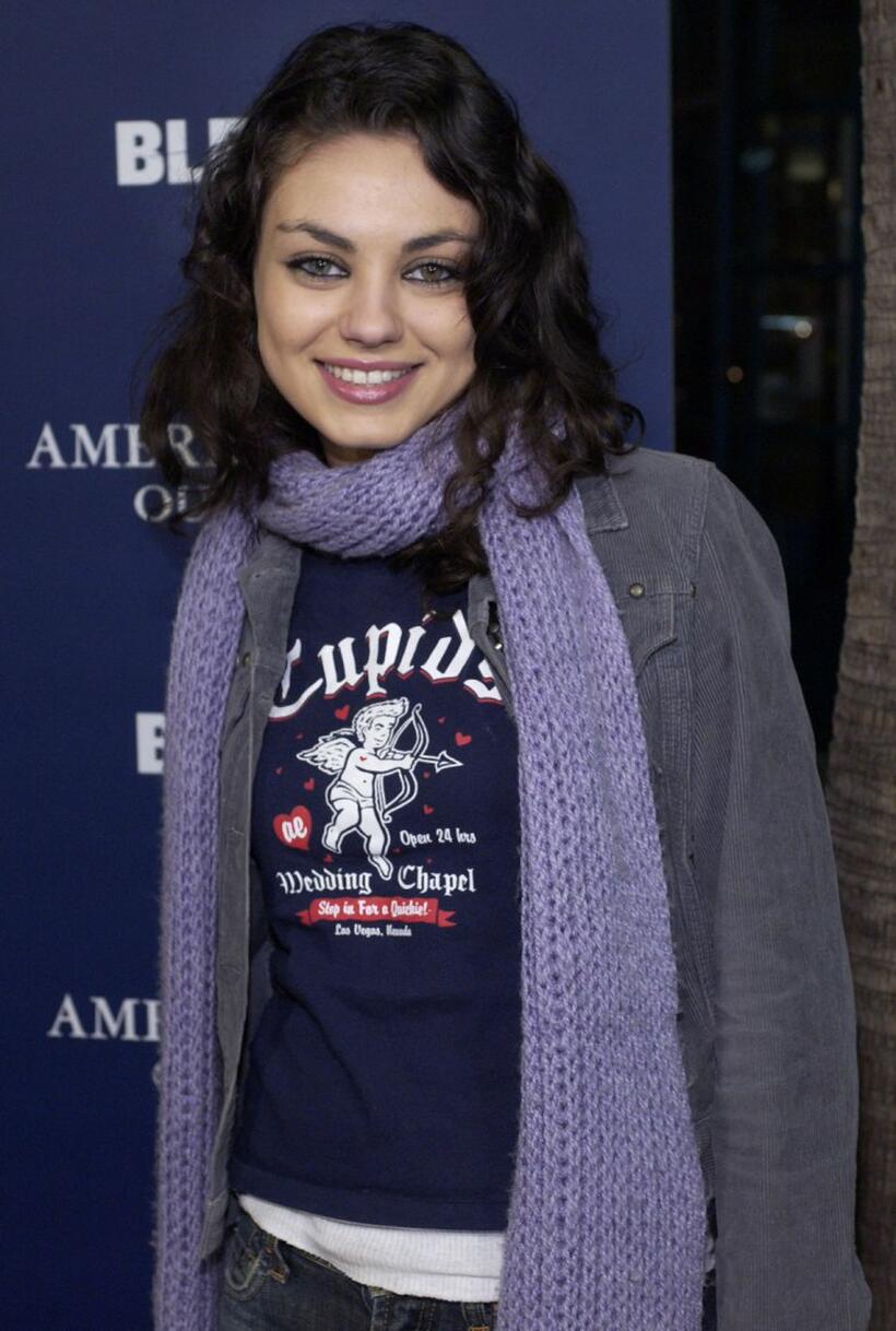 Mila Kunis at the Amercian Eagle Outfitters flagship store opening charity event.