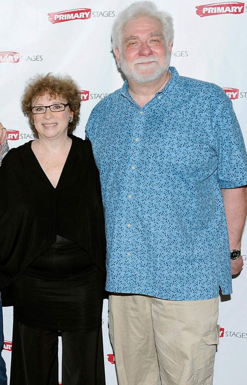 Marcia Jean Kurtz and Richard Masur at the after party of the opening night of "Olive and the Bitter Herbs" in New York.