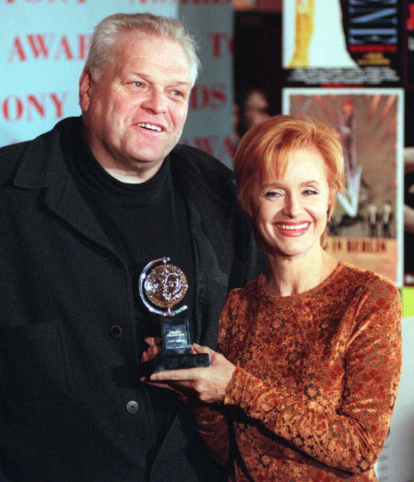 Swoosie Kurtz and Brian Dennehy at the news conference in New York.