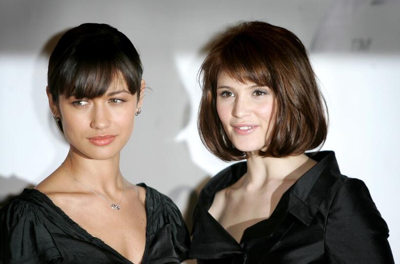 Olga Kurylenko and Gemma Arterton at the photocall of "Quantum of Solace."