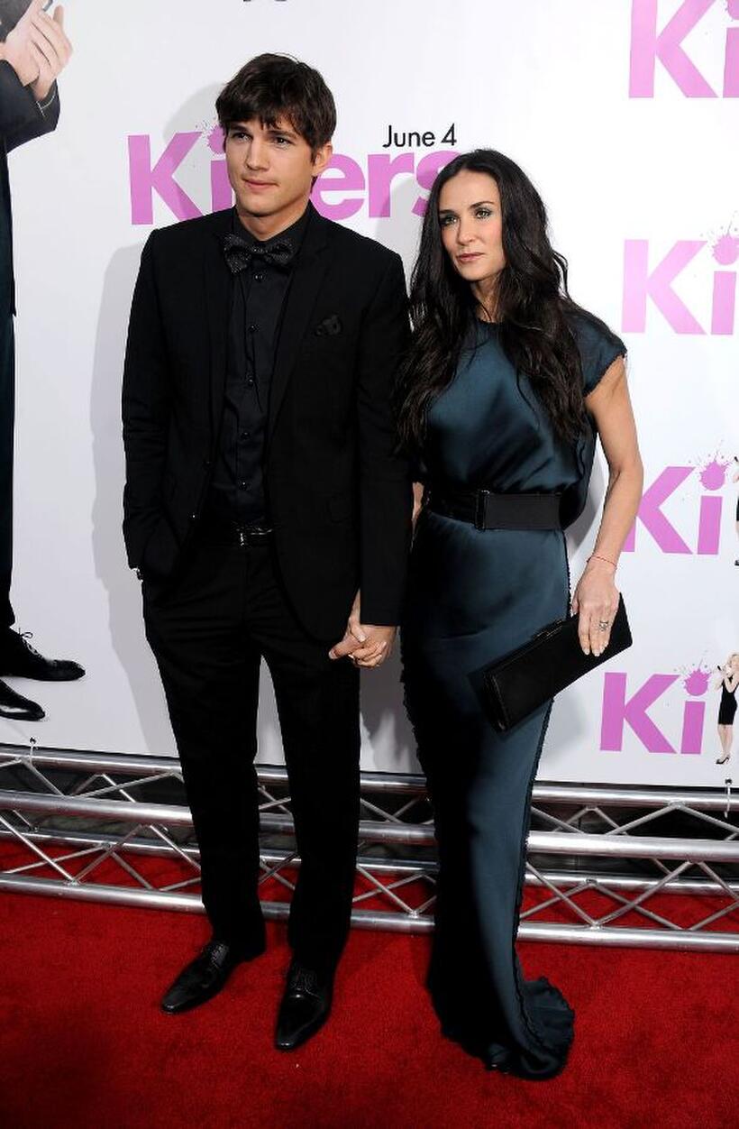 Ashton Kutcher and Demi Moore at the California premiere of "Killers."