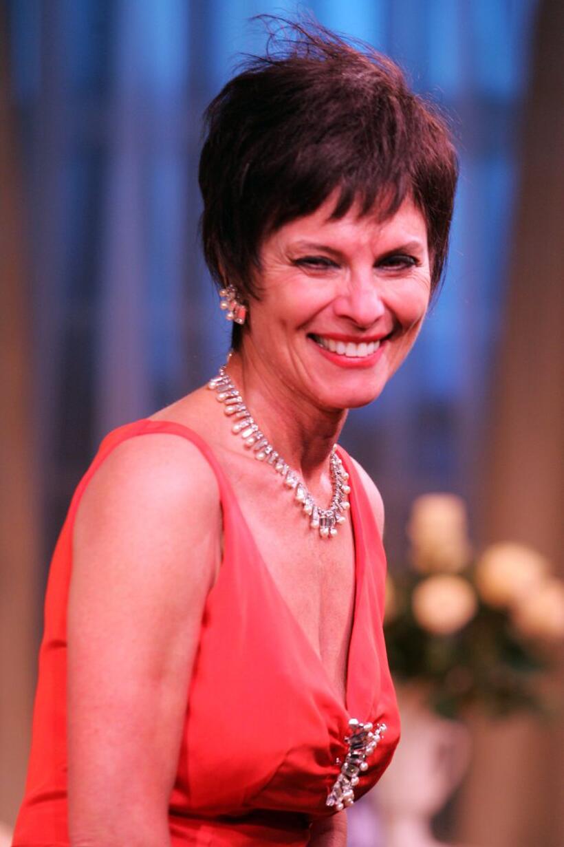 Adrienne Barbeau at the curtain call for the opening night of "The Property Known as Garland".