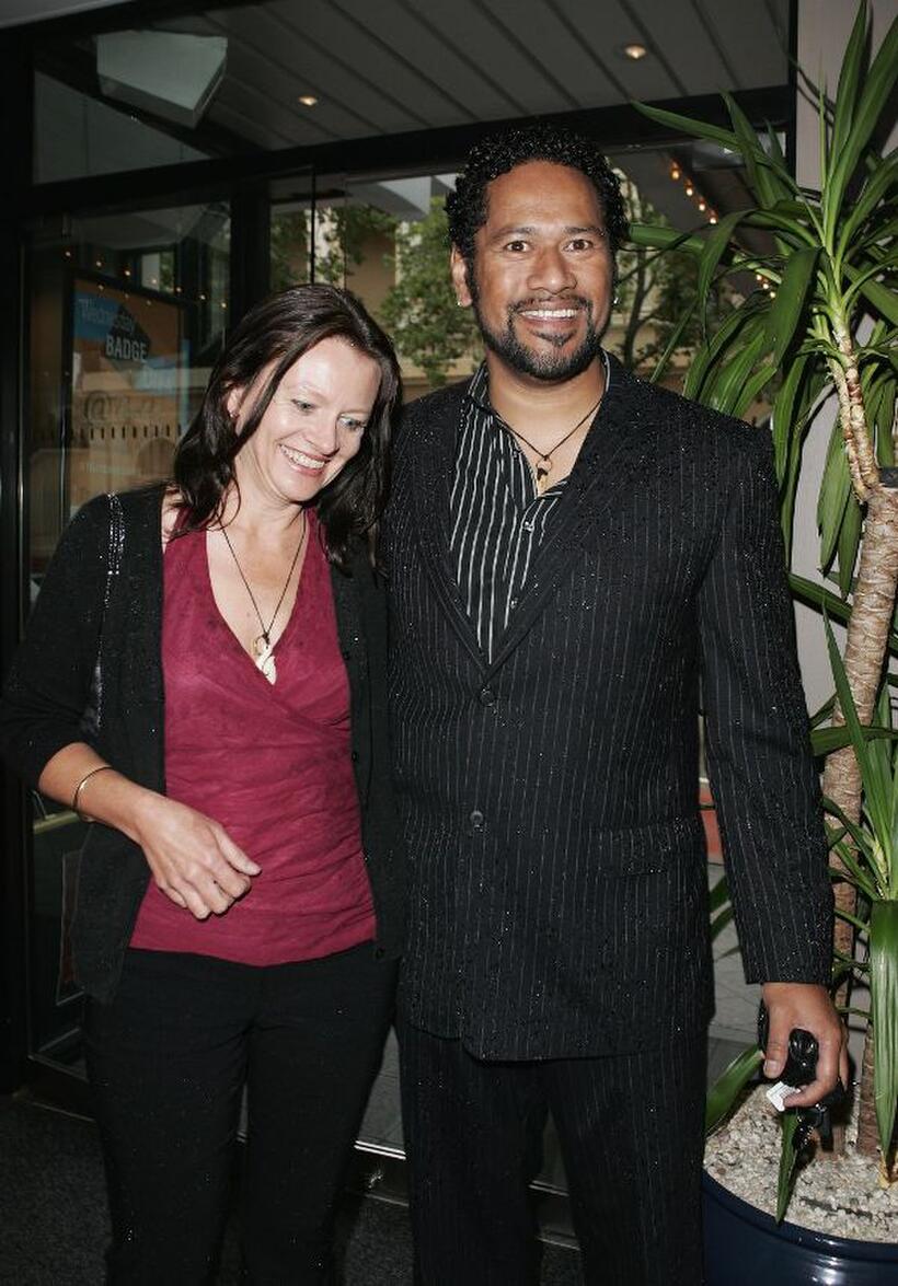 Jay Laga'aia and Guest at the 2007 Sydney Theatre Awards.