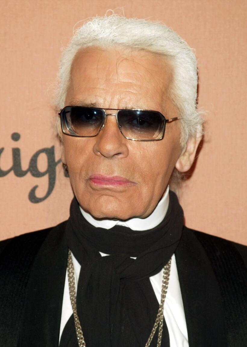 Karl Lagerfeld at the launch party for the new Dom Perignon Vintage 1998 Champagne.