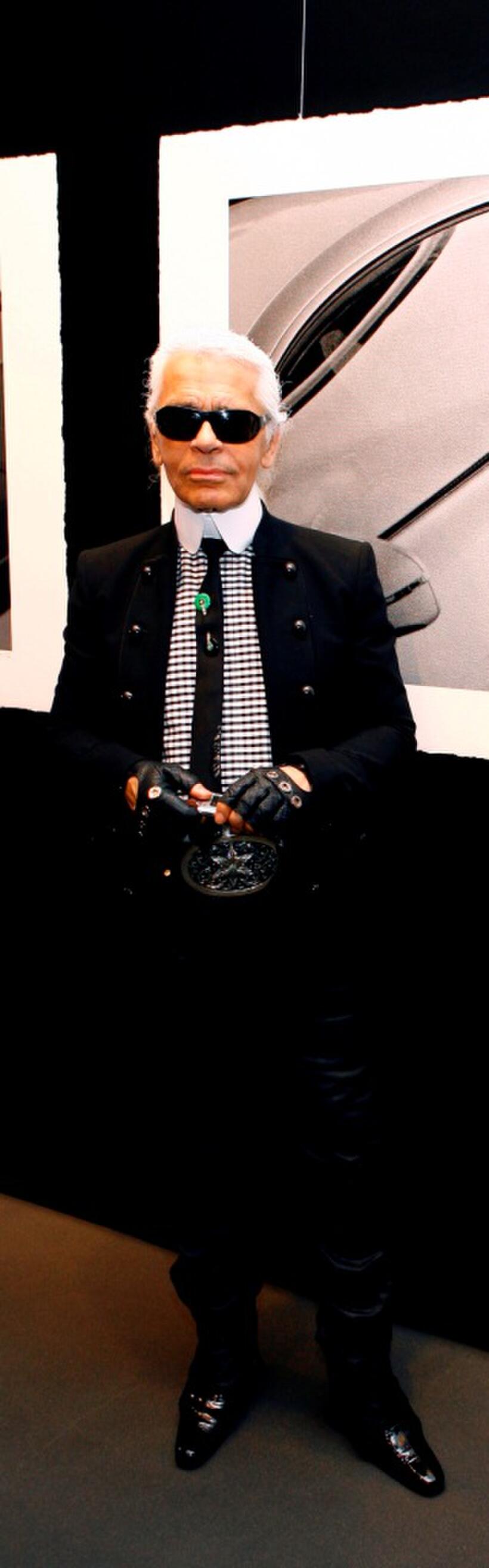 Karl Lagerfeld at the Kaleidoscopic Vision Of A Car: Audi R8 Seen By Karl Lagerfeld.
