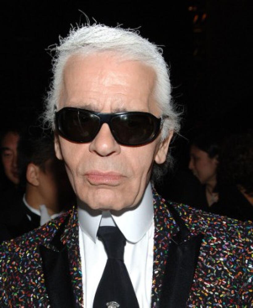 Karl Lagerfeld at the FENDI Great Wall Of China Fashion Show After Show Party.