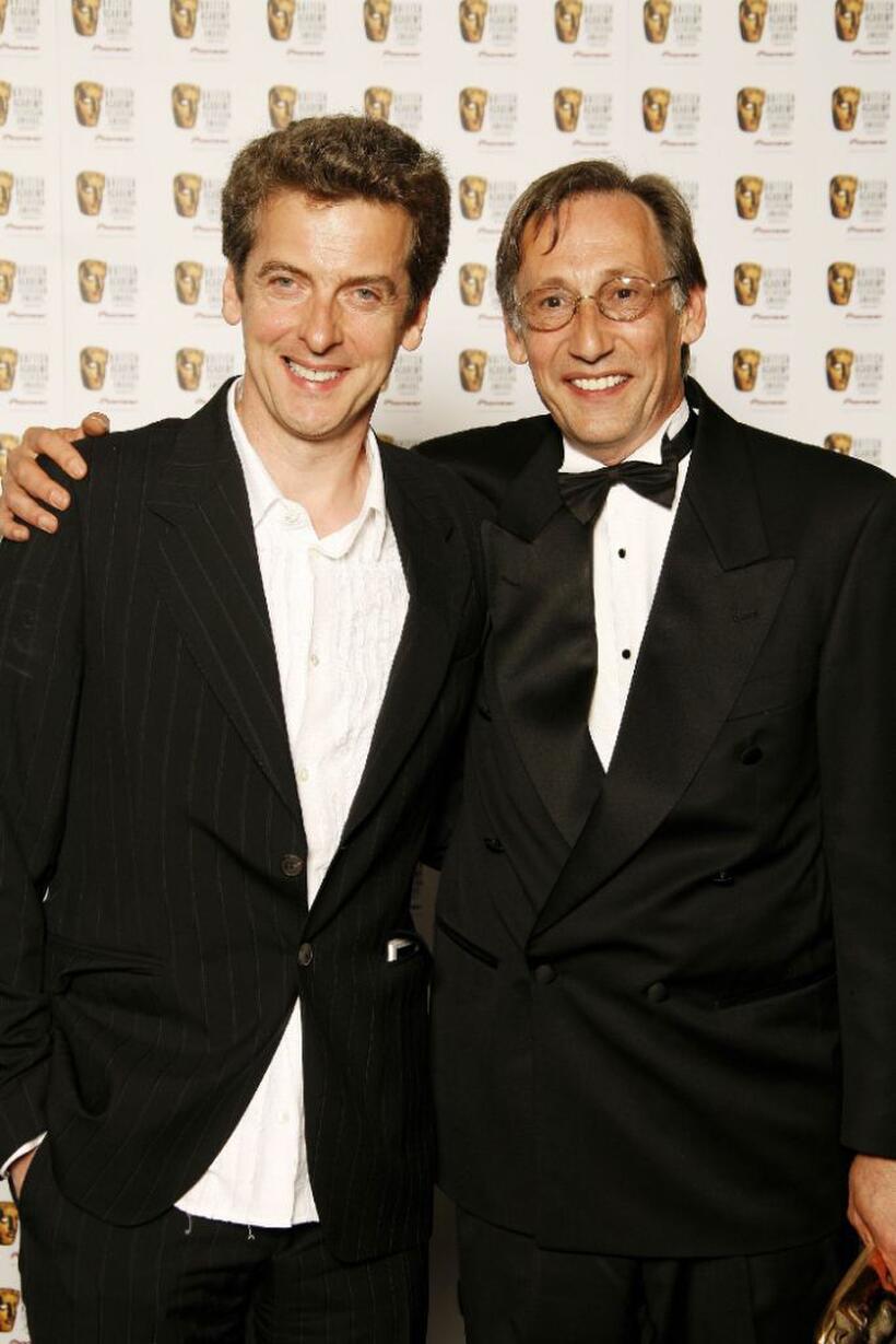 Peter Capaldi and Chris Langham at the Pioneer British Academy Television Awards 2006.